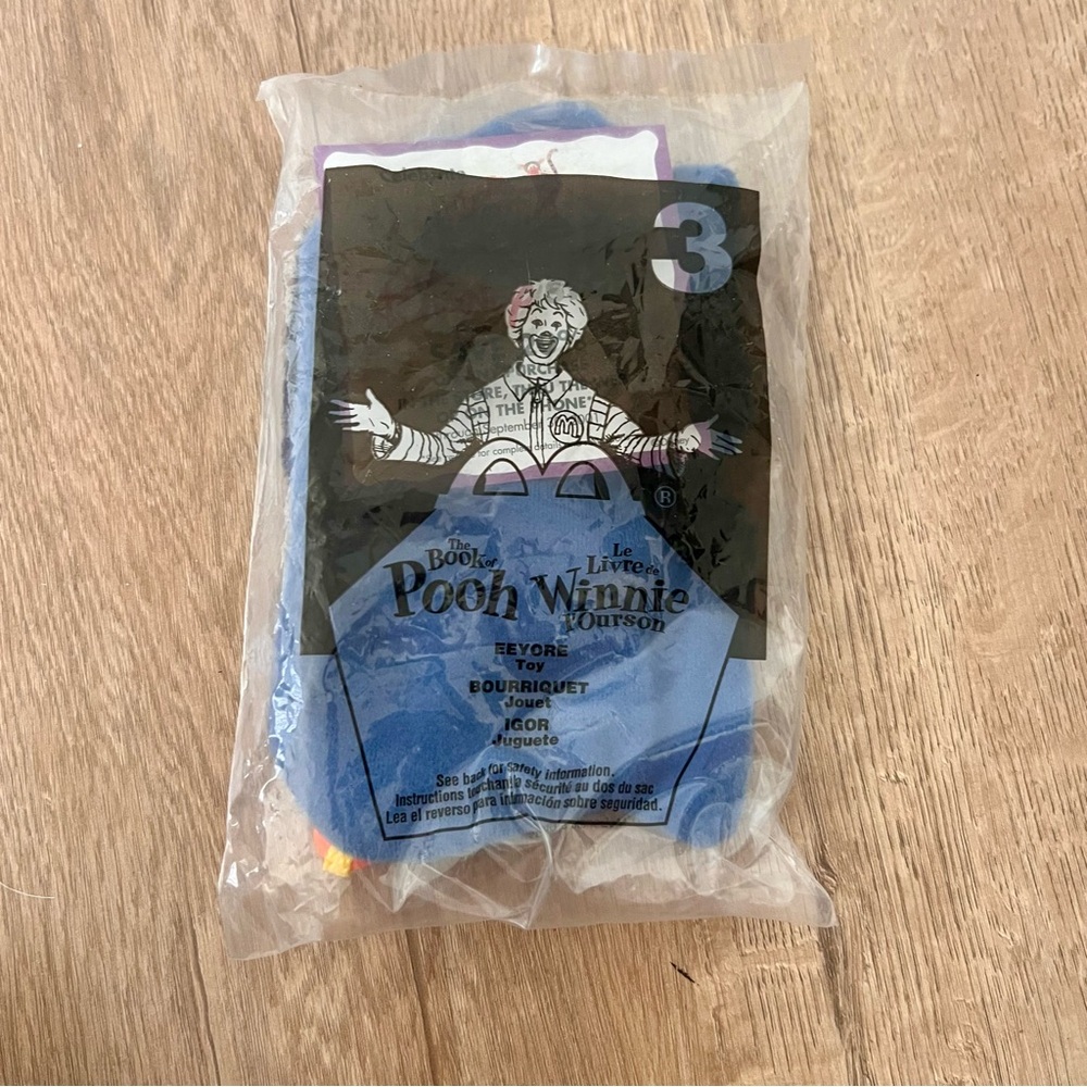 2001 McDonald's Happy‎ Meal Toy “The Book of Pooh" Collection, Eeyore, Sealed